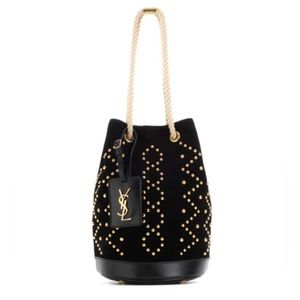 Saint Laurent Small Studded Seau Bucket Bag